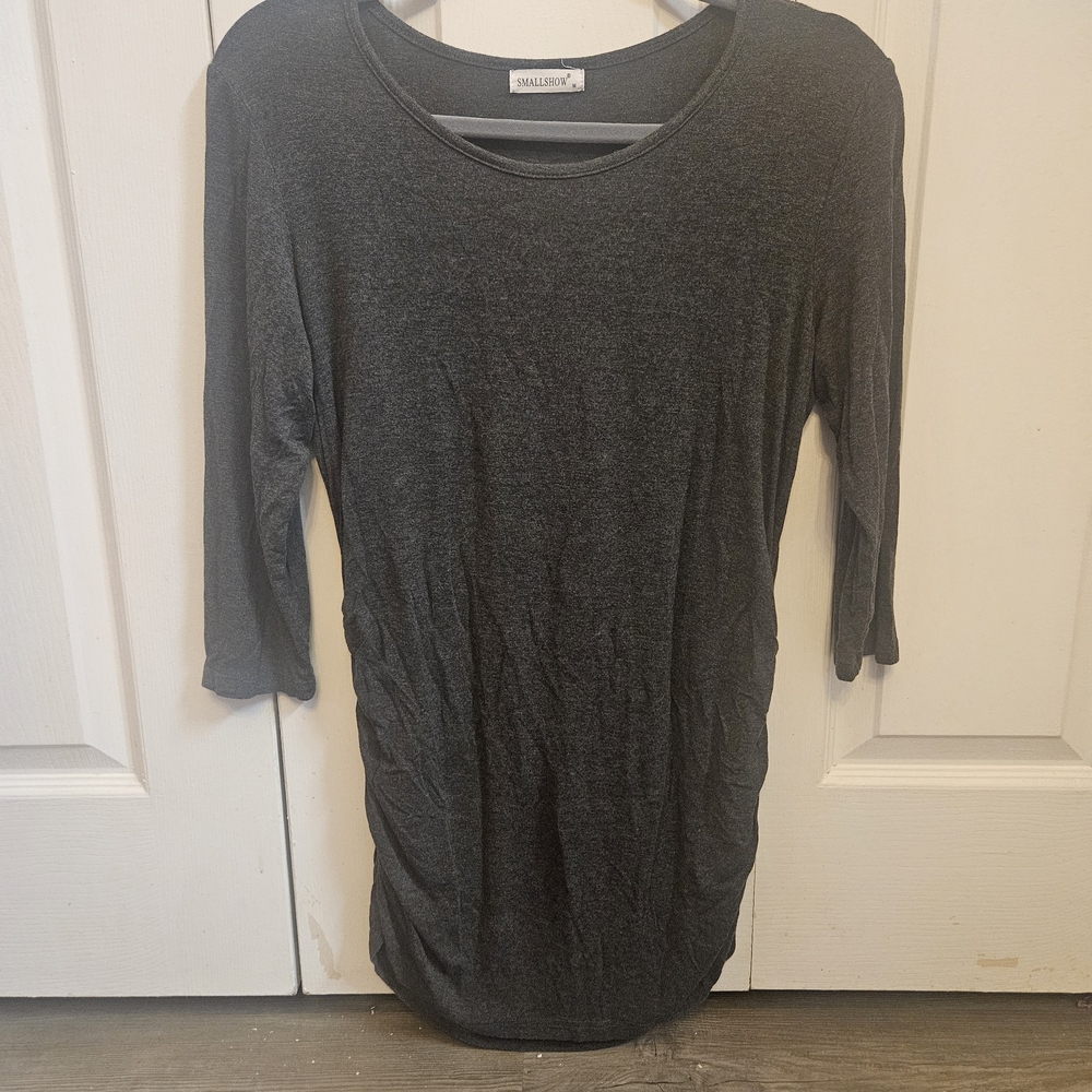 Smallshow Women's Charcoal 3/4 Sleeve Blouse